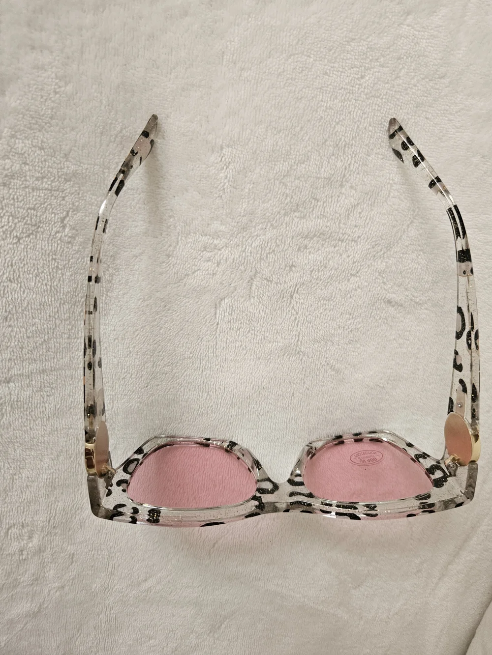 H&M Pink Leopard Print Square Sunglasses